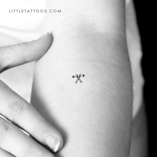 Hatchet Couple Temporary Tattoo - Set of 3