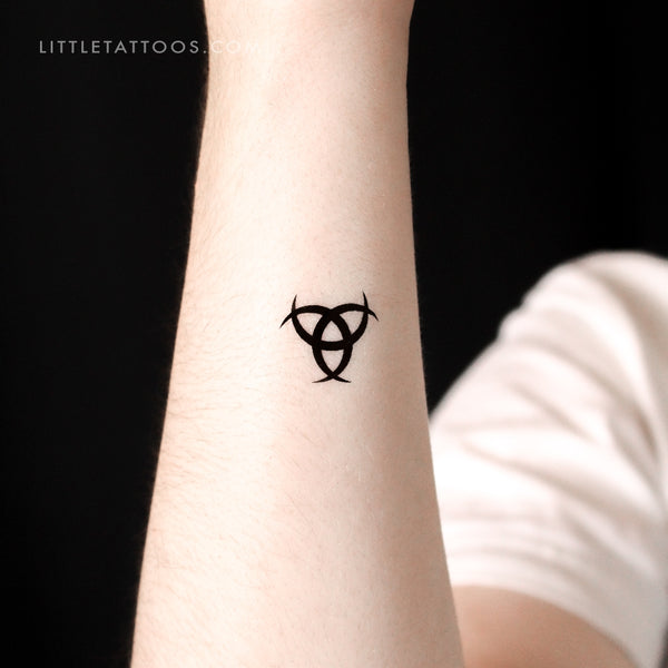 Triple Horn Of Odin Temporary Tattoo - Set of 3