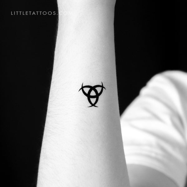 Triple Horn Of Odin Temporary Tattoo - Set of 3