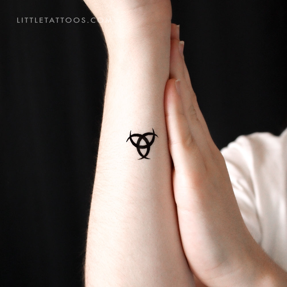 Triple Horn Of Odin Temporary Tattoo - Set of 3