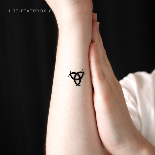 Triple Horn Of Odin Temporary Tattoo - Set of 3