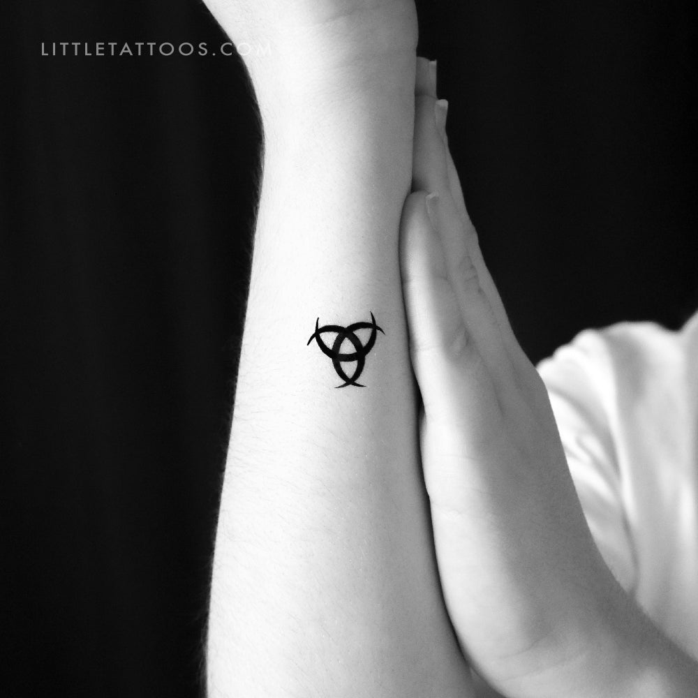 Triple Horn Of Odin Temporary Tattoo - Set of 3