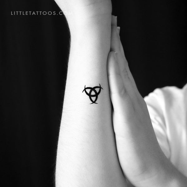 Triple Horn Of Odin Temporary Tattoo - Set of 3