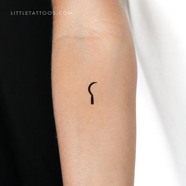 Sickle Temporary Tattoo - Set of 3