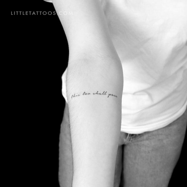 This Too Shall Pass Temporary Tattoo - Set of 3