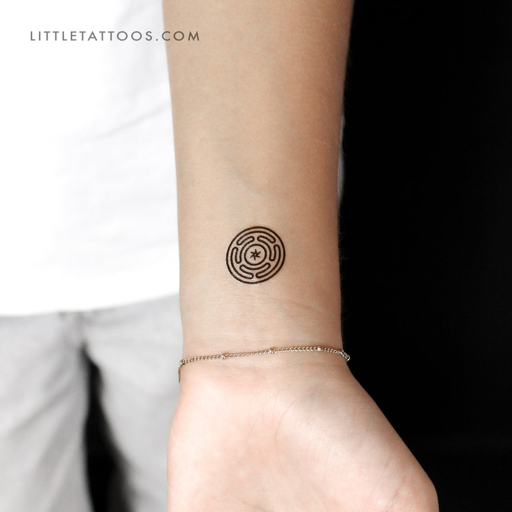 Hecate’s Wheel Temporary Tattoo - Set of 3