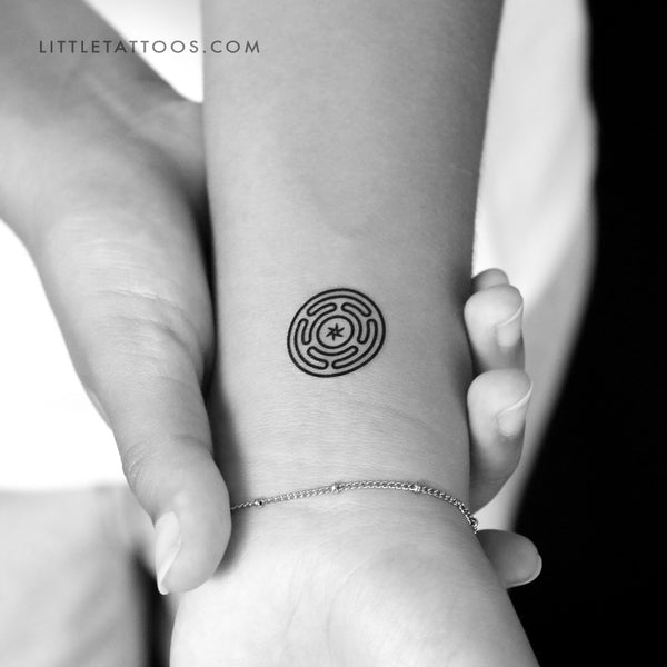 Hecate’s Wheel Temporary Tattoo - Set of 3