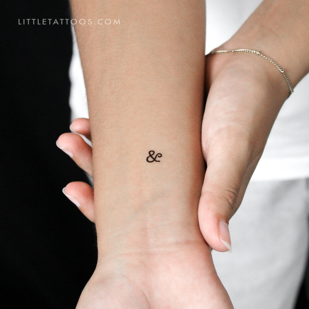 Tatuaje temporal pequeño de Ampersand (juego de 3)