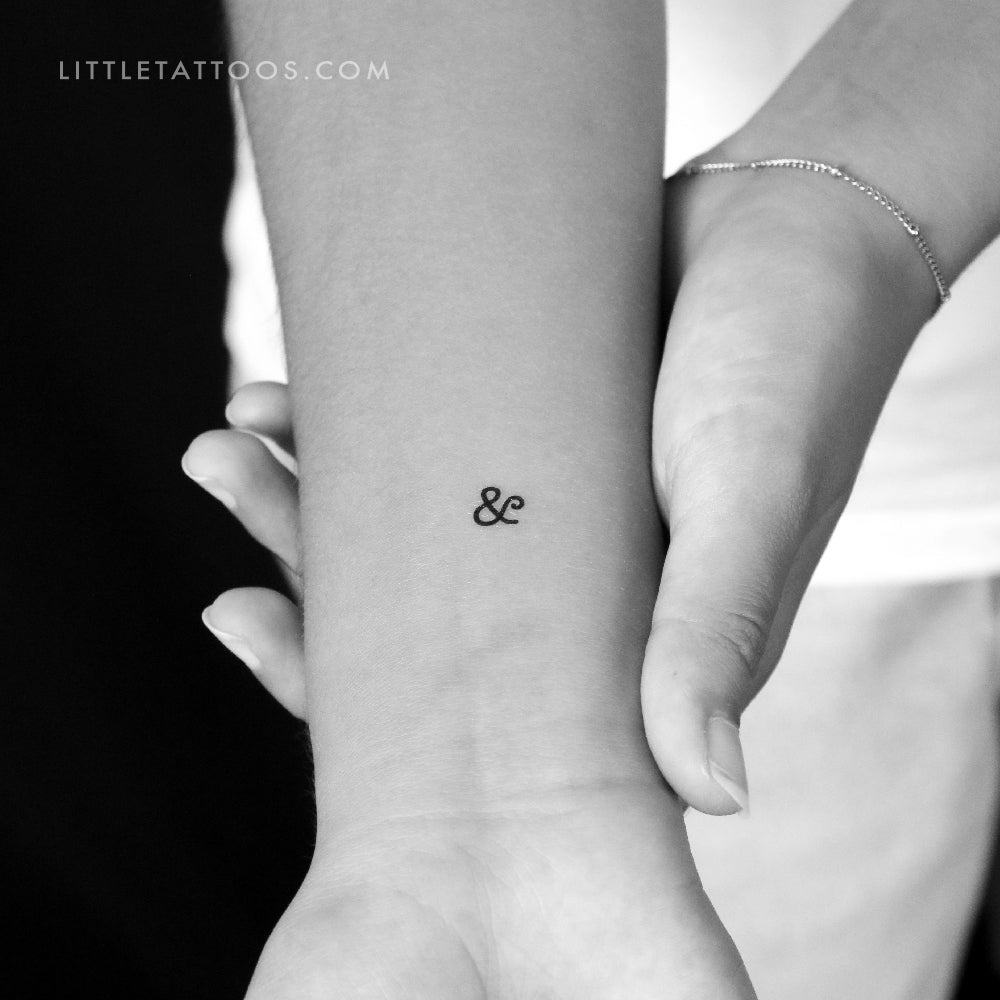Tatuaje temporal pequeño de Ampersand (juego de 3)