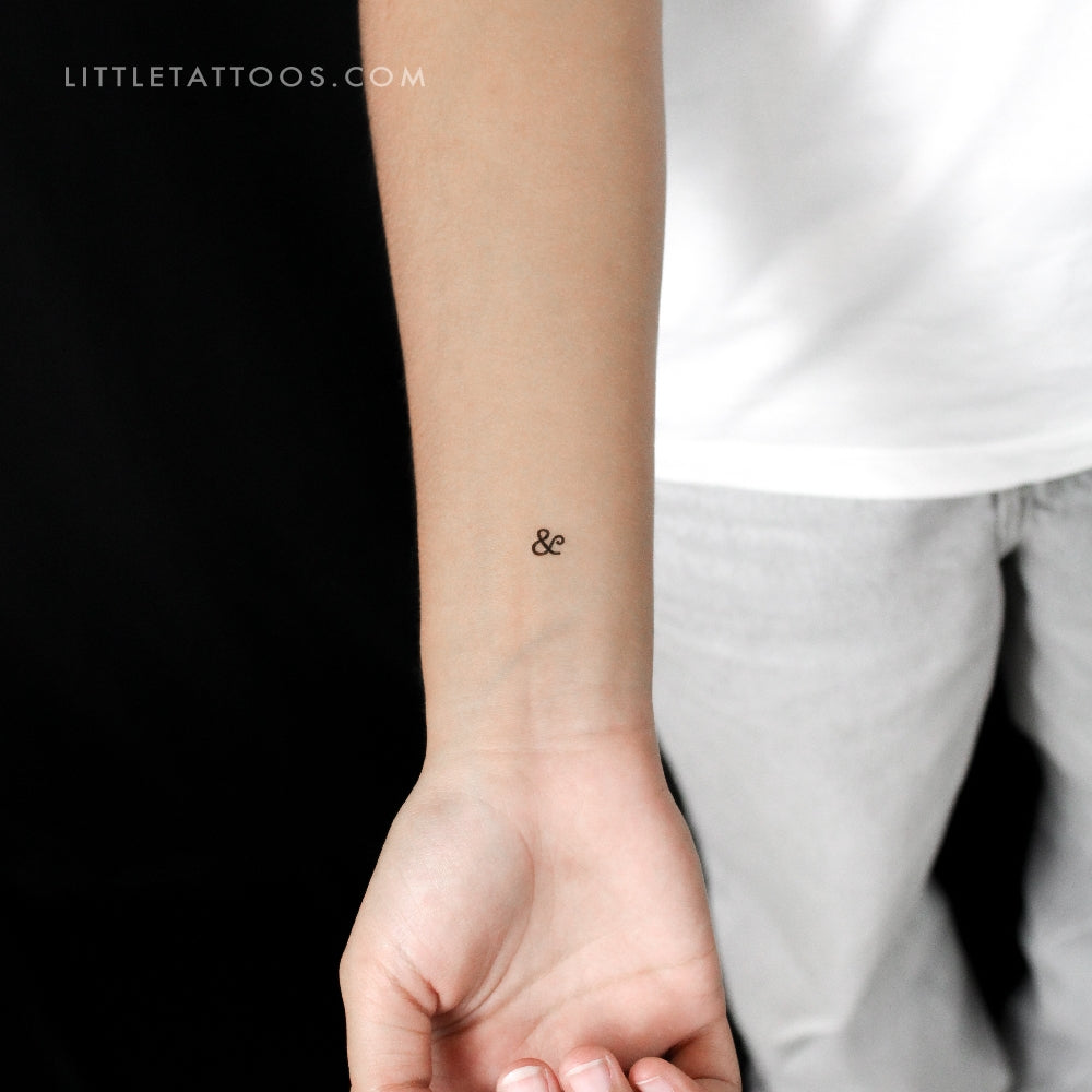 Tatuaje temporal pequeño de Ampersand (juego de 3)