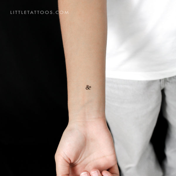 Tiny Ampersand Temporary Tattoo - Set of 3