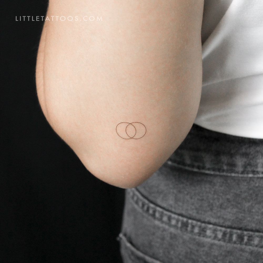 Tatuaje temporal de Vesica Piscis - Juego de 3