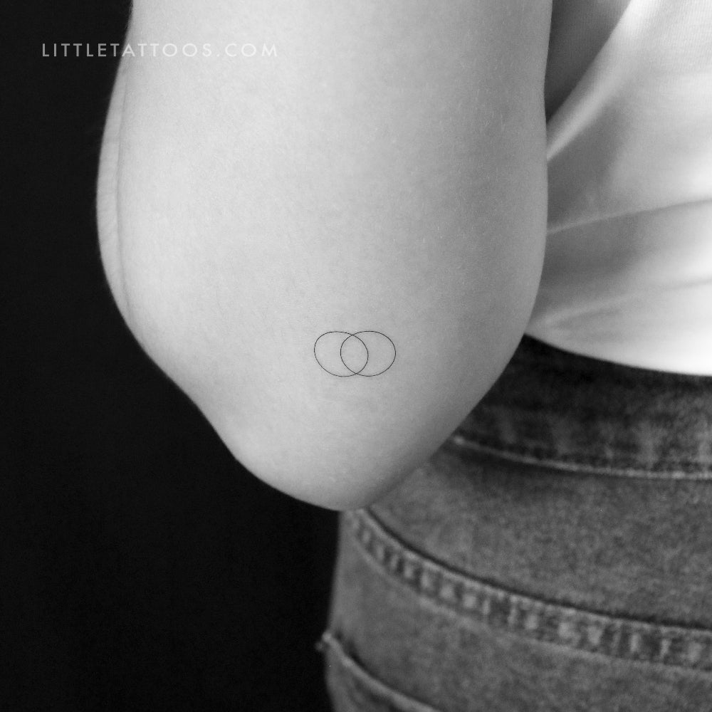 Tatuaje temporal de Vesica Piscis - Juego de 3