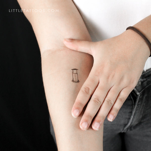 Aeropress Manual Coffeemaker Temporary Tattoo - Set of 3