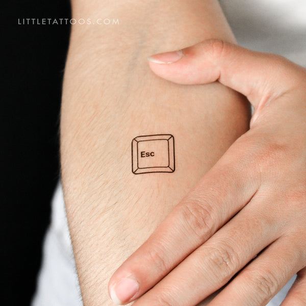 Escape Key Temporary Tattoo - Set of 3