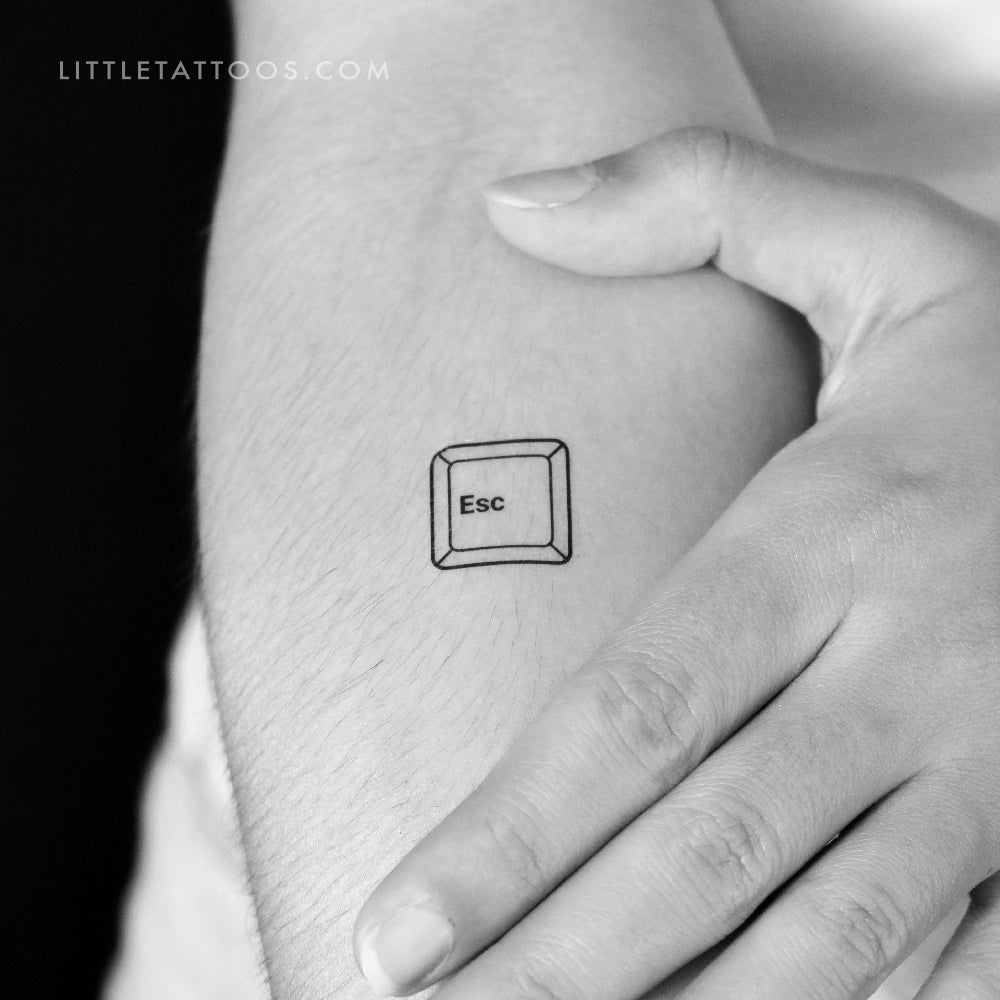 Tatuaje temporal de la tecla Escape - Juego de 3