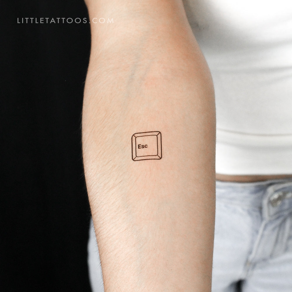 Tatuaje temporal de la tecla Escape - Juego de 3