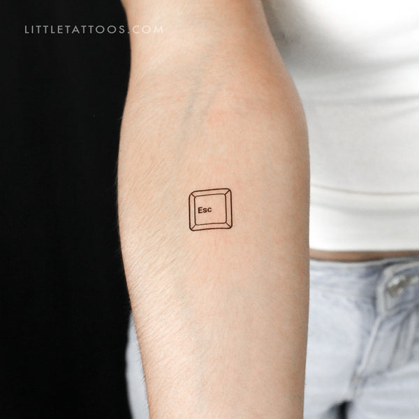 Escape Key Temporary Tattoo - Set of 3