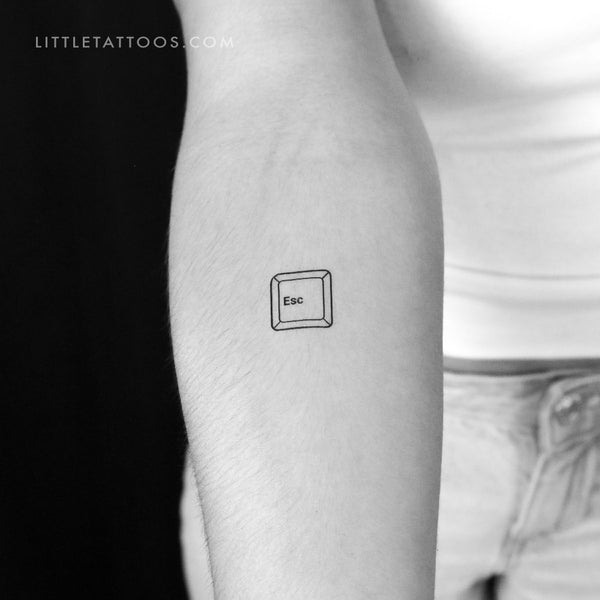 Escape Key Temporary Tattoo - Set of 3