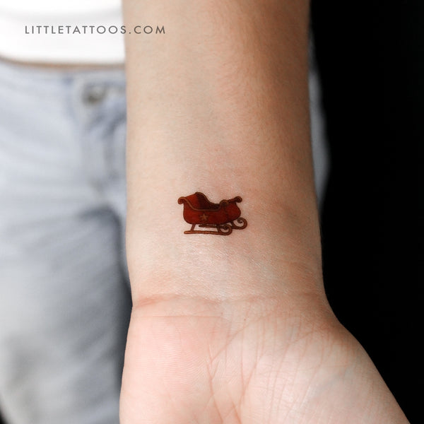 Sleigh Temporary Tattoo - Set of 3