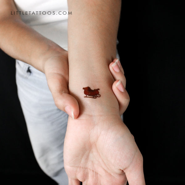 Sleigh Temporary Tattoo - Set of 3