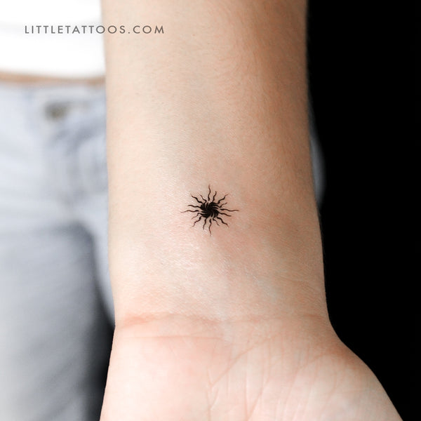 Black Sun Temporary Tattoo - Set of 3