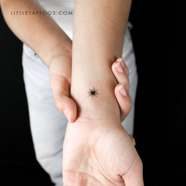 Black Sun Temporary Tattoo - Set of 3