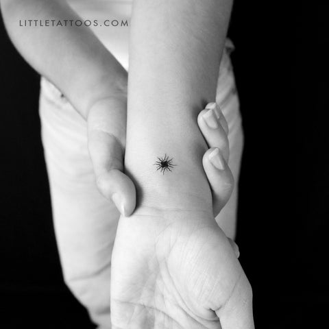 Black Sun Temporary Tattoo - Set of 3