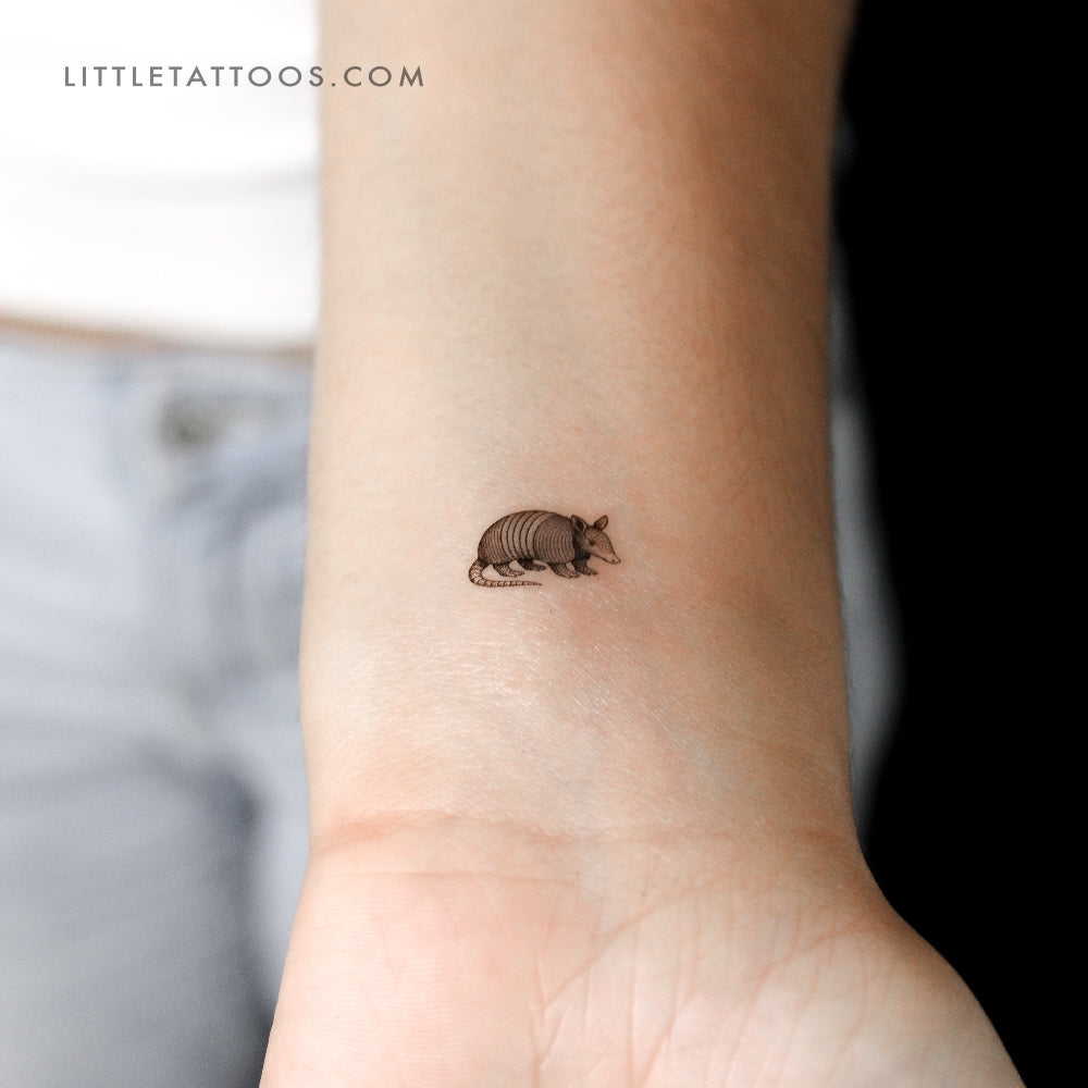 Tatuaje temporal de armadillo - Juego de 3