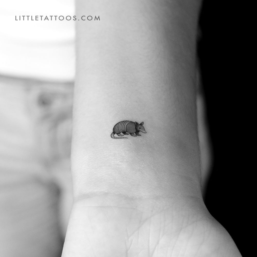 Tatuaje temporal de armadillo - Juego de 3