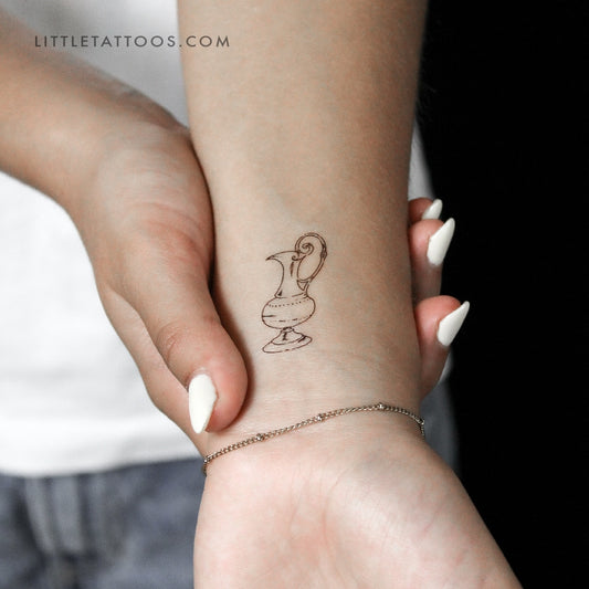 Water Jug Temporary Tattoo By Marina Molist - Set of 3