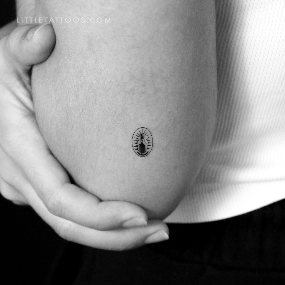 Tatuaje temporal de la Medalla de Nuestra Señora de Guadalupe - Juego de 3
