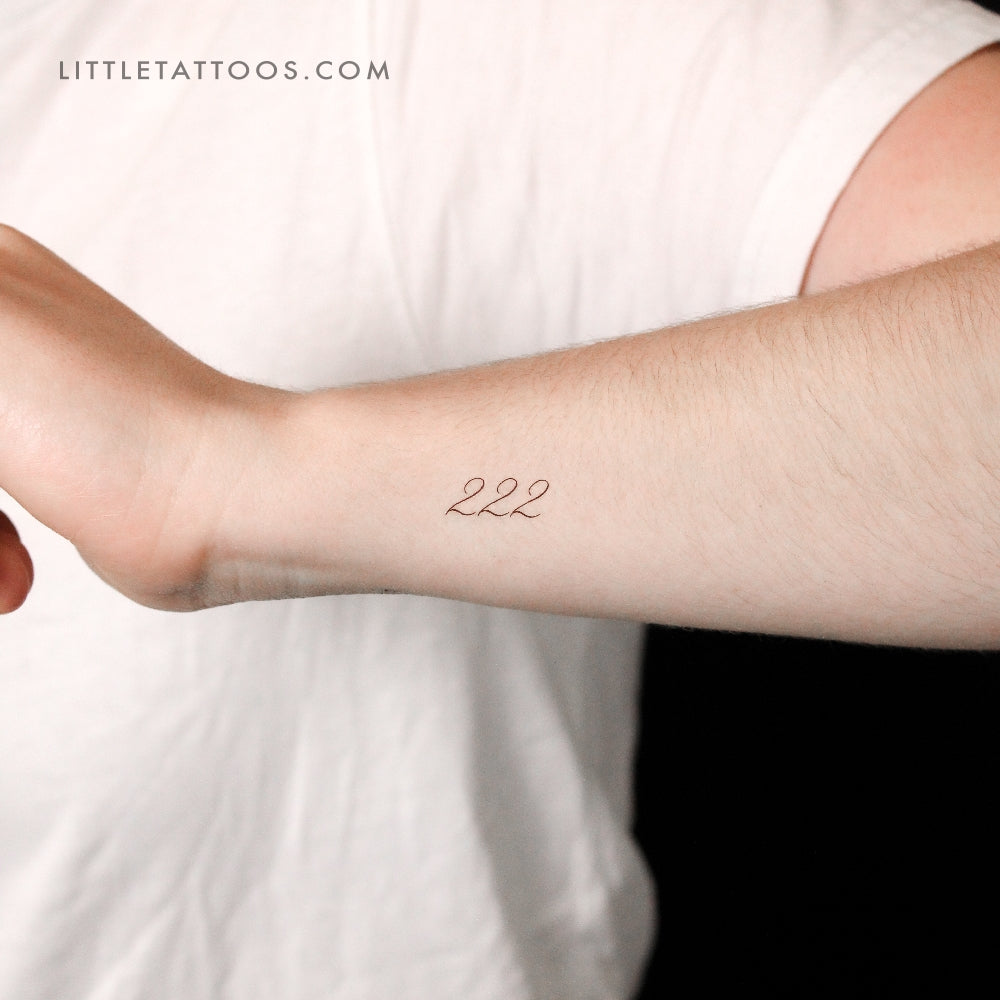 222 Temporary Tattoo By Marina Molist - Set of 3