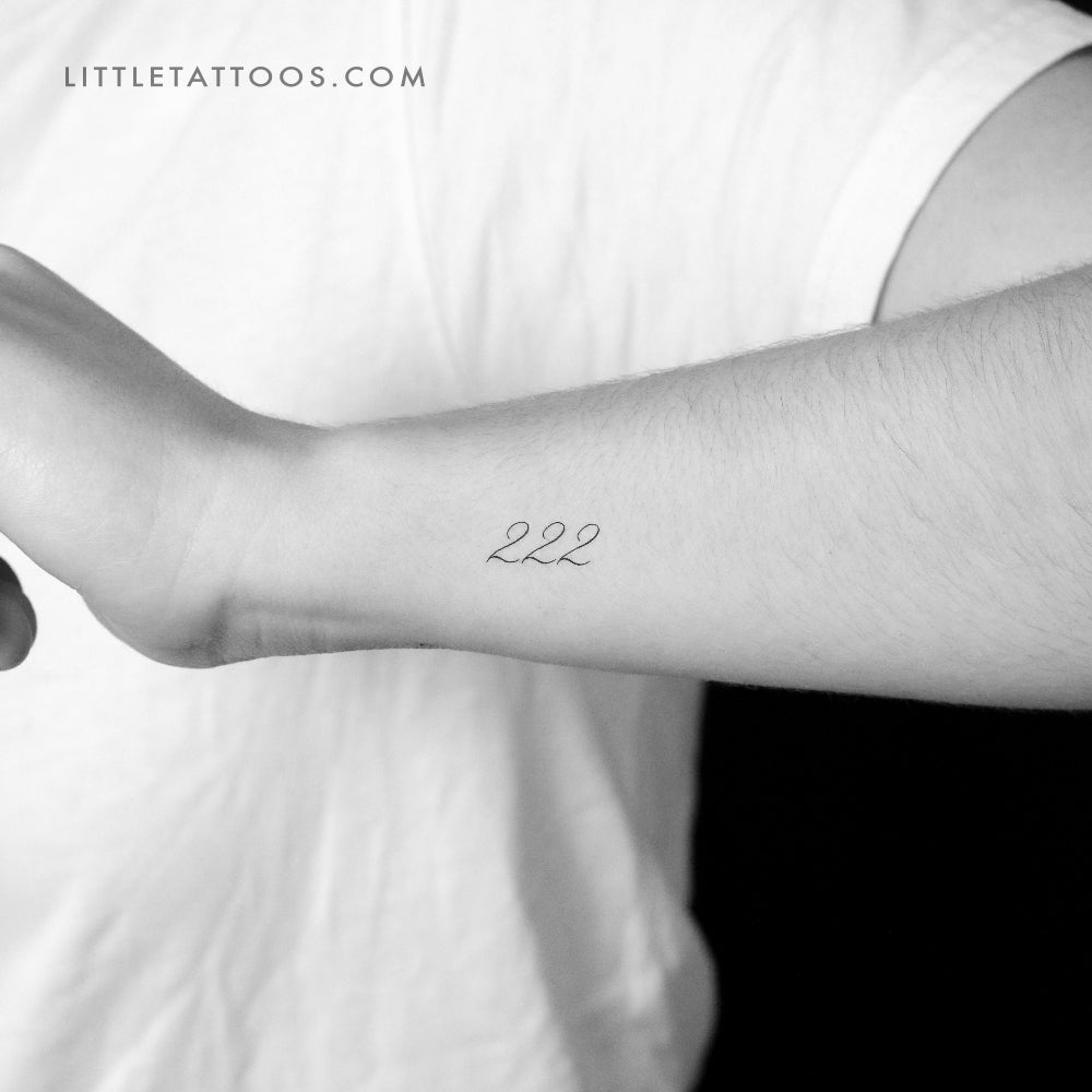 222 Temporary Tattoo By Marina Molist - Set of 3