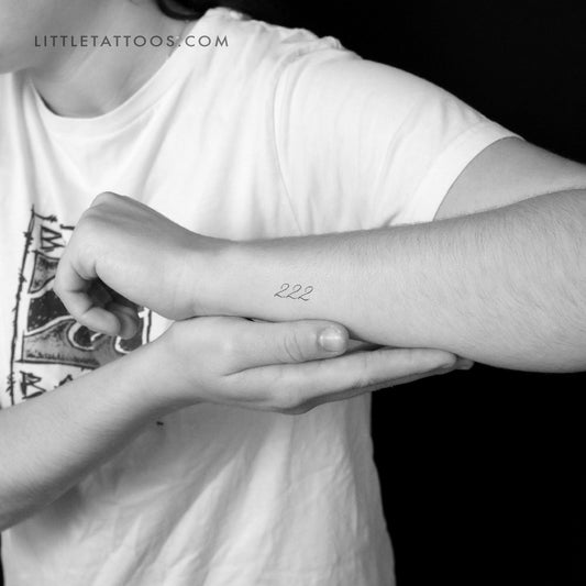222 Temporary Tattoo By Marina Molist - Set of 3