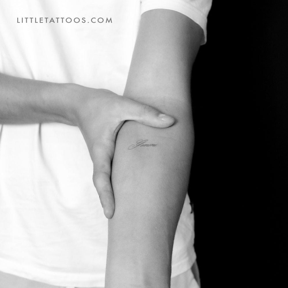 Gemini Script Temporary Tattoo by Marina Molist - Set of 3