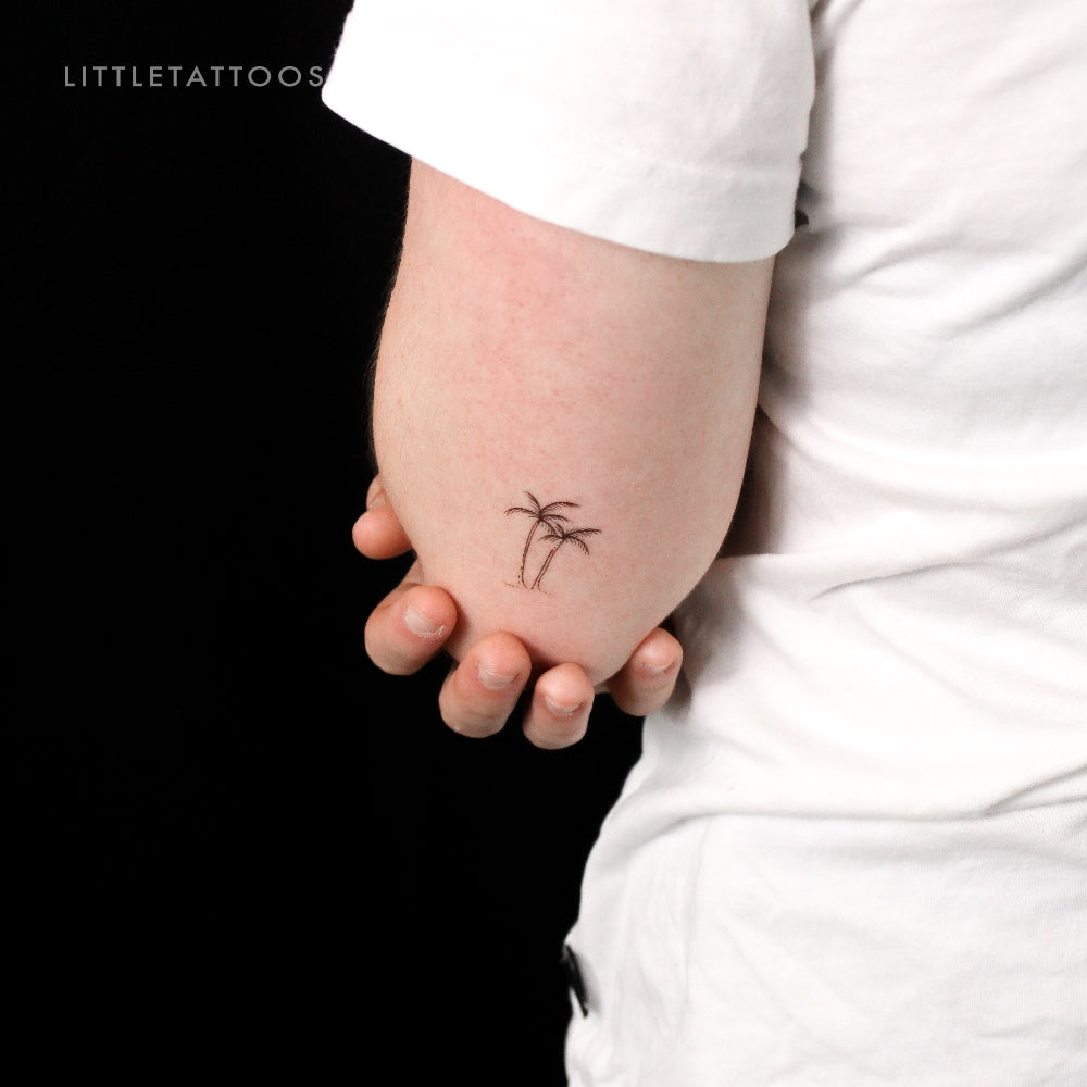 Palm Tree Couple Temporary Tattoo By Marina Molist - Set of 3