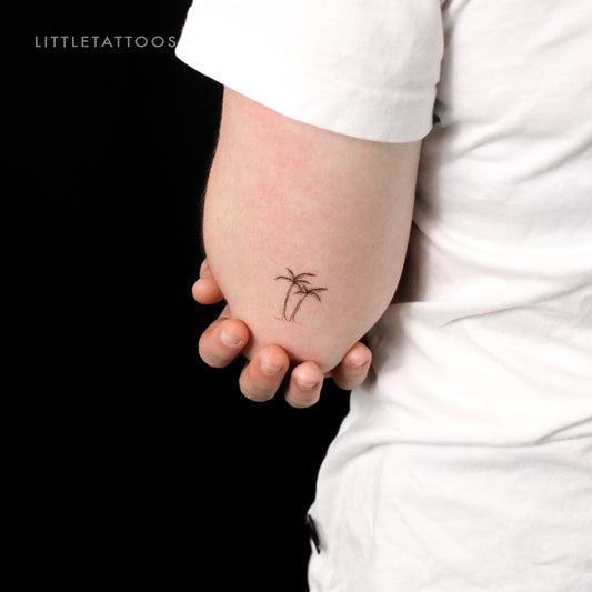 Palm Tree Couple Temporary Tattoo By Marina Molist - Set of 3
