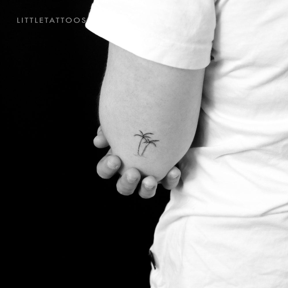 Palm Tree Couple Temporary Tattoo By Marina Molist - Set of 3