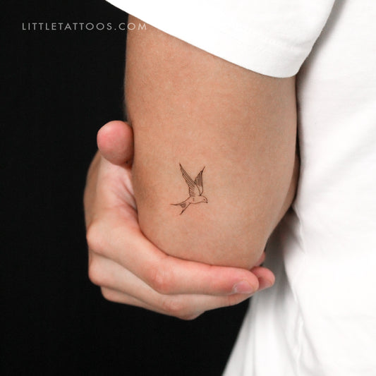 Swallow Temporary Tattoo By Marina Molist - Set of 3