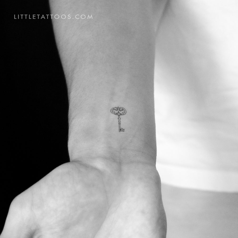 Vintage Key Temporary Tattoo By Marina Molist - Set of 3