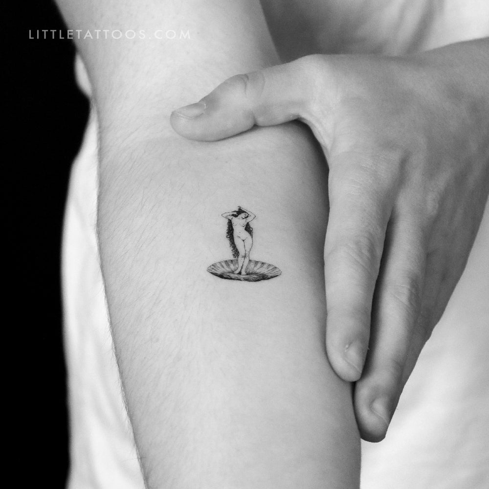 Venus By Bouguereau Temporary Tattoo - Set of 3