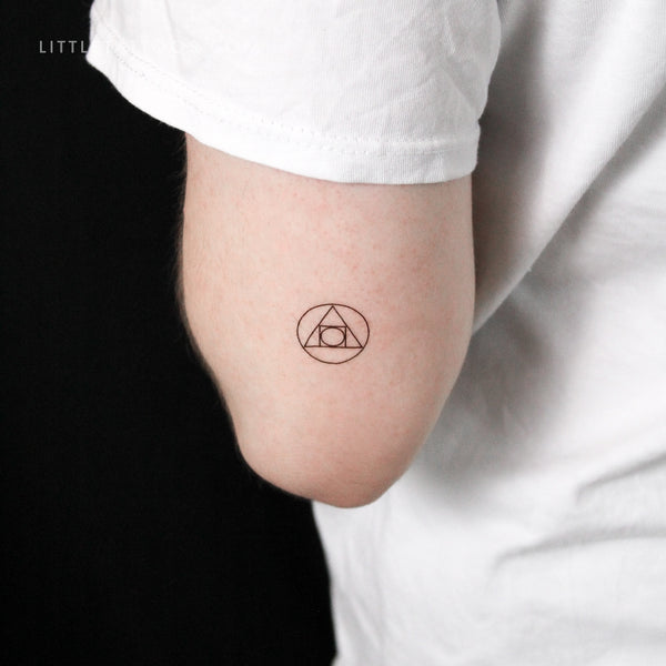 Philosopher's Stone Symbol Temporary Tattoo - Set of 3