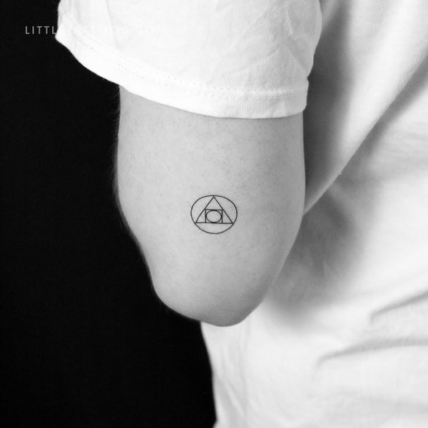 Philosopher's Stone Symbol Temporary Tattoo - Set of 3