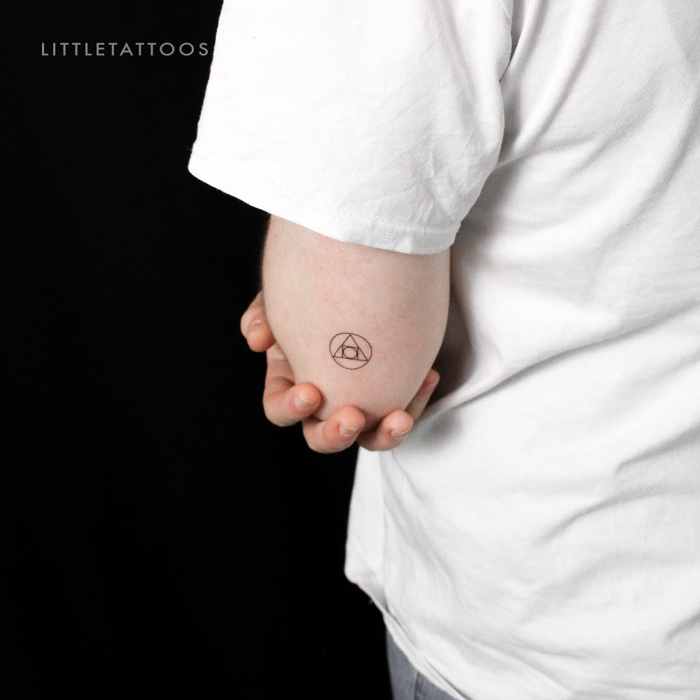 Philosopher's Stone Symbol Temporary Tattoo - Set of 3