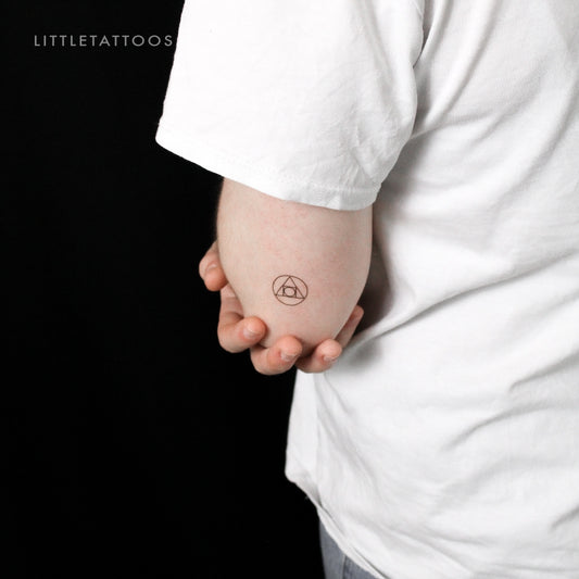 Philosopher's Stone Symbol Temporary Tattoo - Set of 3