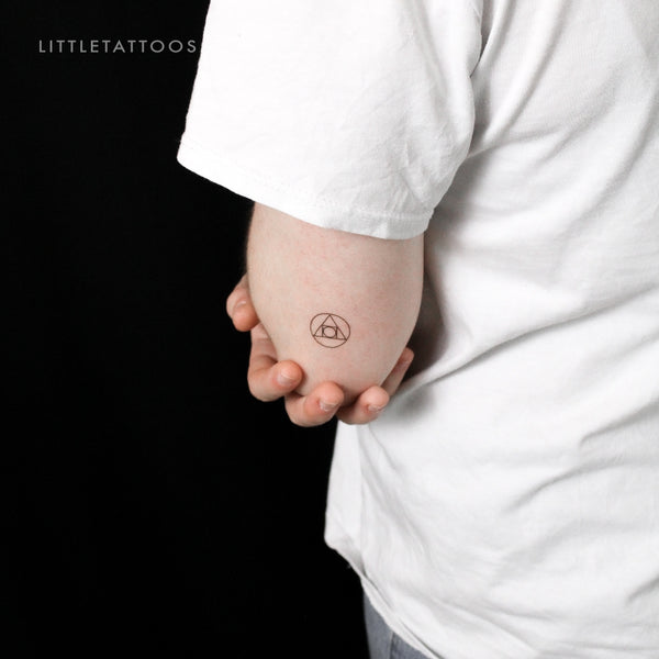 Philosopher's Stone Symbol Temporary Tattoo - Set of 3