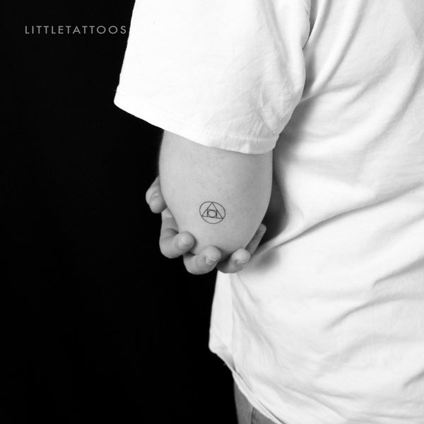 Philosopher's Stone Symbol Temporary Tattoo - Set of 3
