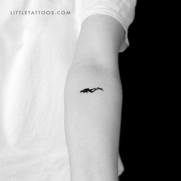 Diver Temporary Tattoo - Set of 3