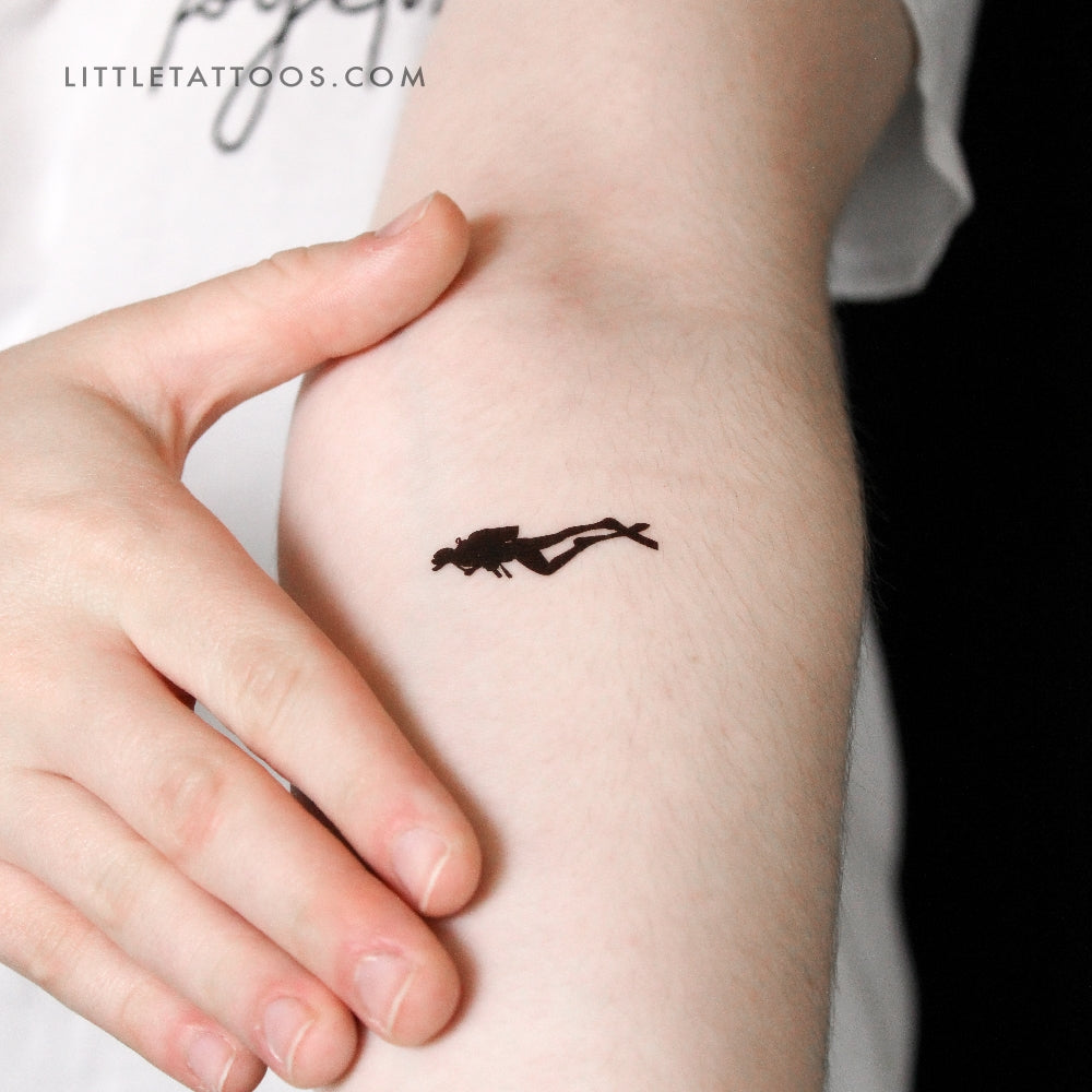 Diver Temporary Tattoo - Set of 3